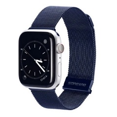 Apple Watch Series 10 46mm DUX DUCIS pótszíj egyedi méret, mágneses, SÖTÉTKÉK