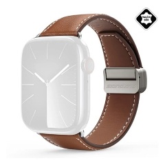 Apple Watch Series 10 46mm DUX DUCIS YA pótszíj egyedi méret, mágneses, BARNA