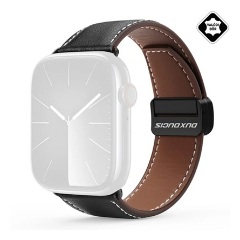 Apple Watch Series 10 46mm DUX DUCIS YA pótszíj egyedi méret, mágneses, FEKETE