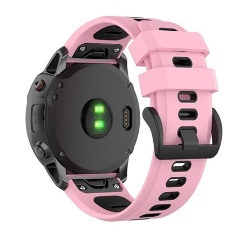 Garmin Fenix 7S Solar Gigapack pótszíj egyedi méret, QuickFit csatlakozás, RÓZSASZÍN/FEKETE