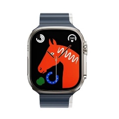 Apple Watch Series 10 42mm HOCO AS102 pótszíj egyedi méret, mágneses, SÖTÉTKÉK/FEHÉR