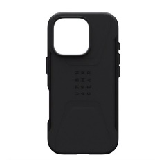 iPhone 16 Pro UAG CIVILIAN defender szilikon telefonvédő erős ütésállóság, MagSafe, FEKETE
