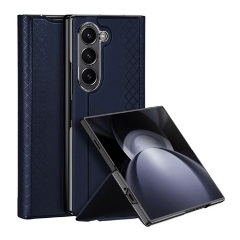 Samsung Z Fold6 5G DUX DUCIS BRIL tok álló, bőr hatású ütésállóság, rombusz, SÖTÉTKÉK