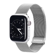 Apple Watch Series 10 42mm DUX DUCIS pótszíj egyedi méret, mágneses, EZÜST