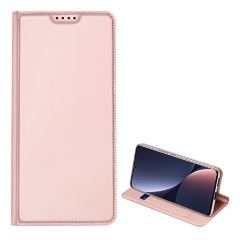 Xiaomi 13 Pro DUX DUCIS SKIN PRO tok álló, bőr hatású FLIP, asztali tartó, RÓZSASZÍN