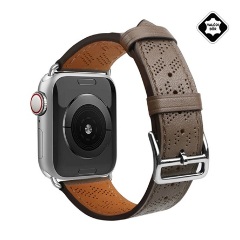 Apple Watch Series 10 42mm Gigapack Pótszíj egyedi méret, lyukacsos, SÖTÉTBARNA
