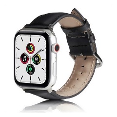 Apple Watch Series 10 46mm Gigapack Pótszíj egyedi méret, bőr hatású, FEKETE