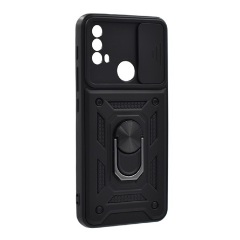 Motorola Moto E20 Gigapack Defender szilikon telefonvédő ütésállóság, kameravédő, FEKETE