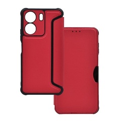 Xiaomi Poco C65 4G GIGAPACK Tok álló, bőr hatású FLIP, karbon minta, PIROS Xiaomi Poco C65 4G GIGAPACK Tok álló, bőr hatású FLIP, karbon minta, PIROS