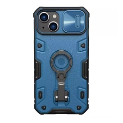 iPhone 14 NILLKIN CAMSHIELD ARMOR PRO defender szilikon telefonvédő ütésállóság, tartógyűrű, SÖTÉTKÉK