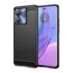 Motorola Edge 40 5G Gigapack szilikon telefonvédő ütésállóság, karbon minta, FEKETE