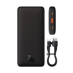 BASEUS AIRPOW vésztöltő USB+Type-C aljzat 10000mAh, LED jelzés, FEKETE