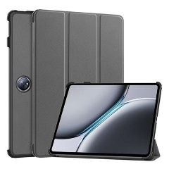 OnePlus Pad 2 Gigapack Tok álló, bőr hatású aktív FLIP, asztali tartó, SÖTÉTSZÜRKE