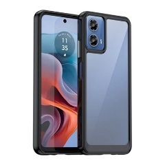 Motorola Moto G34 5G Gigapack Szilikon telefonvédő ütésállóság, átlátszó hátlap, FEKETE