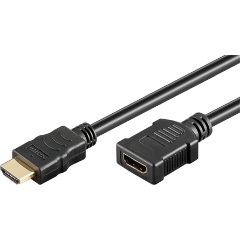 Goobay HDMI 2.0 -> HDMI 2.0 M/F video kábel hosszabbító 5m fekete