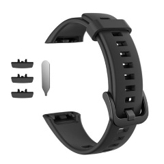 Huawei Band 6 Gigapack pótszíj egyedi méret, szilikon, FEKETE