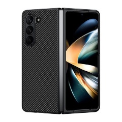 Samsung Z Fold6 5G Gigapack Műanyag telefonvédő ütésállóság, karbon minta, FEKETE