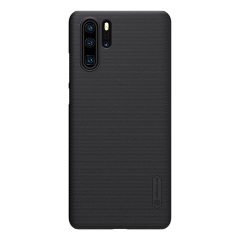 Huawei P30 Pro NILLKIN SUPER FROSTED műanyag telefonvédő gumírozott, érdes felület, FEKETE