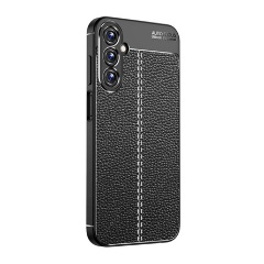 Samsung A15 5G Gigapack Szilikon telefonvédő ütésállóság, varrás minta, FEKETE