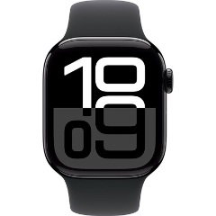 Apple Watch S10 cellular 42mm aluminium ház okosóra fekete (Jet Black) + BLACK SP BD M/L