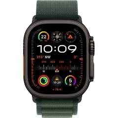 Apple Watch Ultra 2 cellular 49mm ház okosóra fekete + DARK GREEN ALP LOOP S