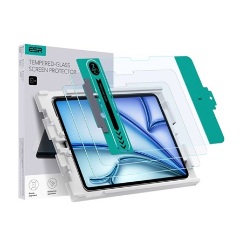 IPAD Air 11 (2024) ESR képernyővédő üveg 2db 2.5D, 9H + segédkeret, ÁTLÁTSZÓ