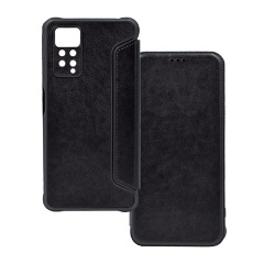 Redmi Note 11 Pro Gigapack Tok álló, bőr hatású FLIP, kameravédő, FEKETE