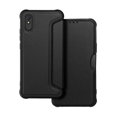 Redmi 9A Gigapack Tok álló, bőr hatású FLIP, karbon minta, FEKETE Redmi 9A Gigapack Tok álló, bőr hatású FLIP, karbon minta, FEKETE