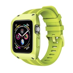Apple Watch Series 3 38mm Gigapack Pótszíj egyedi méret, ütésálló keret, VILÁGOSZÖLD