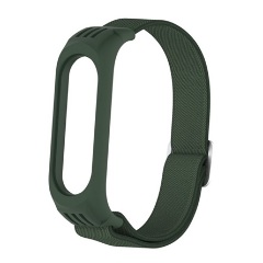 Xiaomi Mi Band 6 Gigapack pótszíj egyedi méret, textil, SÖTÉTZÖLD
