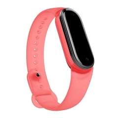 Xiaomi Mi Band 6 NFC Gigapack pótszíj egyedi méret, szilikon, RÓZSASZÍN
