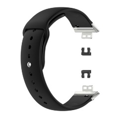 Huawei Watch Fit Gigapack pótszíj egyedi méret, fém kapocs, FEKETE