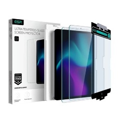 IPAD Pro 11 (2024) ESR ARMORITE képernyővédő üveg 2db 2.5D, 9H + segédkeret, ÁTLÁTSZÓ