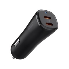 SPIGEN EV502 ARCSTATION autós töltő 2 Type-C aljzat 50W, PD gyorstöltő 3.0, FEKETE