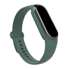 Xiaomi Mi Band 6 NFC GIGAPACK pótszíj egyedi méret, szilikon, SÖTÉTZÖLD