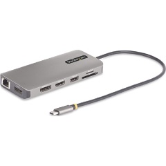 StarTech Triple-Monitor Multiport Adapter 12-port 100W USB-C dokkoló ezüst