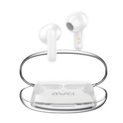AWEI T85 Bluetooth fülhallgató SZTEREO v5.3, zajszűrő + töltőtok, FEHÉR