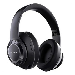 AWEI A300BL Bluetooth fejhallgató SZTEREO v5.3, LED fény, FEKETE