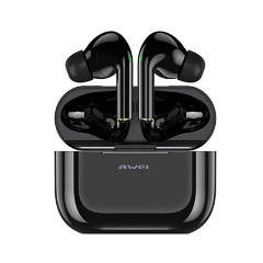 AWEI T29 Bluetooth fülhallgató SZTEREO v5.0, vízálló + töltőtok, FEKETE