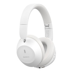 BASEUS BASS 30 MAX Bluetooth fejhallgató SZTEREO v5.3, zajszűrő + Type-C tápkábel, FEHÉR