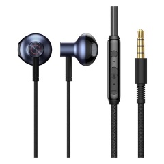 BASEUS ENCOK H19 fülhallgató SZTEREO 3.5mm jack, hangerőszabályzó, FEKETE