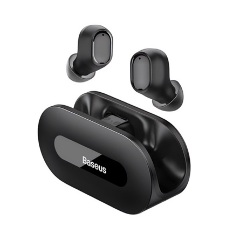 BASEUS BOWIE EZ10 Bluetooth fülhallgató SZTEREO v5.3, zajszűrő + töltőtok, FEKETE
