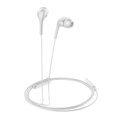 HOCO M40 fülhallgató SZTEREO 3.5mm jack, felvevő gomb, FEHÉR