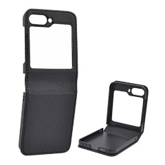 Samsung Z Flip6 5G Gigapack Tok álló, bőr hatású FLIP, rombusz, FEKETE