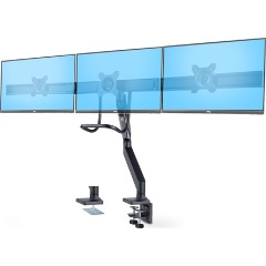 TRIPLE MONITOR DESK MOUNT CROSSBAR DESIGN UP TO 27IN SCREE