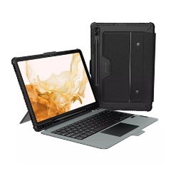 Samsung Tab S9 LTE NILLKIN BUMPER COMBO BACKLIT billentyűzetes defender tok QWERTY, ceruza tartó, FEKETE