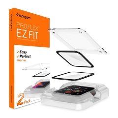 Apple Watch Series SE 40mm SPIGEN EZ FIT kijelzővédő üveg 2db 2.5D, 9H, FEKETE