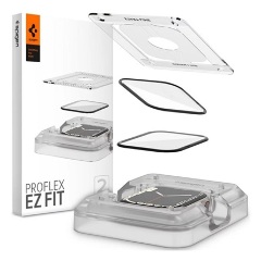 Apple Watch Series 7 41mm SPIGEN EZ FIT kijelzővédő üveg 2db 2.5D, 9H, FEKETE