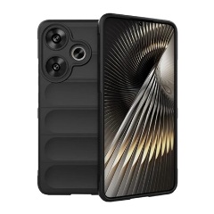 Xiaomi Poco F6 4G Gigapack Szilikon telefonvédő ütésállóság, 3D, FEKETE