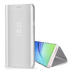 Samsung A21 Gigapack tok álló aktív flip, tükrös, EZÜST
